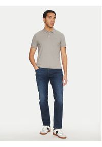 BOSS Polo Passenger 50507803 Szary Slim Fit. Typ kołnierza: polo. Kolor: szary. Materiał: bawełna