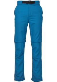 GALEO - Męskie Softshell 2in1 Spodnie - Wiatroszczelne i oddychające. Kolor: niebieski. Materiał: softshell. Sezon: wiosna, jesień. Sport: turystyka piesza
