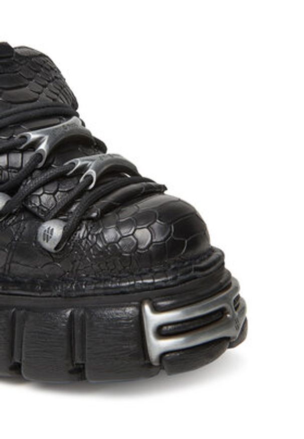 NEW ROCK Sneakersy M-120N-C74 Czarny. Kolor: czarny. Materiał: skóra