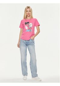 Fransa T-Shirt 20613466 Różowy Regular Fit. Kolor: różowy. Materiał: bawełna #3