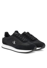 Calvin Klein Jeans Sneakersy Runner Laceup Mg Nylon Mix YW0YW01828 Czarny. Kolor: czarny. Materiał: zamsz, skóra