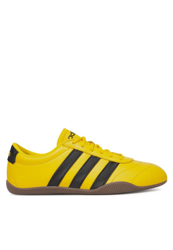 Adidas - adidas Sneakersy Grand Court Lo JQ9693 Żółty. Kolor: żółty. Materiał: skóra