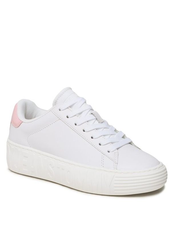 Tommy Jeans Sneakersy New Cupsole Leather EN0EN02137 Biały. Kolor: biały. Materiał: skóra