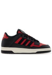 Adidas - Buty młodzieżowe adidas Rapid Court Low J JR1020 - czarno-czerwone. Kolor: czarny, czerwony, wielokolorowy #1
