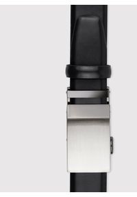 Pako Lorente - PAKO LORENTE - Czarny pasek męski z automatyczną klamrą. Kolor: brązowy, czarny. Materiał: skóra. Styl: elegancki #1