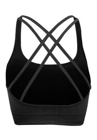 BESHAPED - Stanik Fitness BeShaped Gym Queen Bezszwowy. Kolor: czarny. Materiał: nylon. Sport: fitness