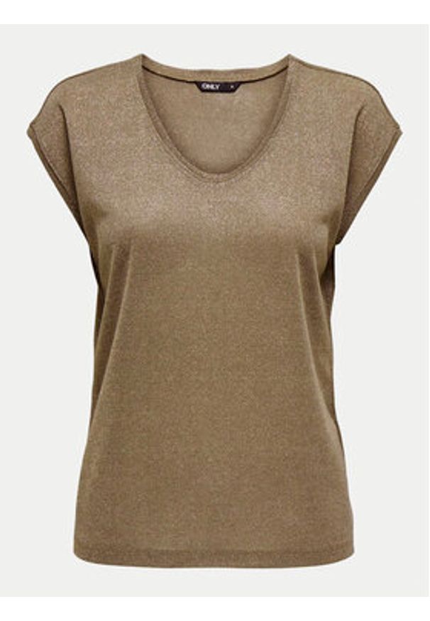 only - ONLY T-Shirt Silvery 15136069 Zielony Loose Fit. Kolor: zielony. Materiał: syntetyk