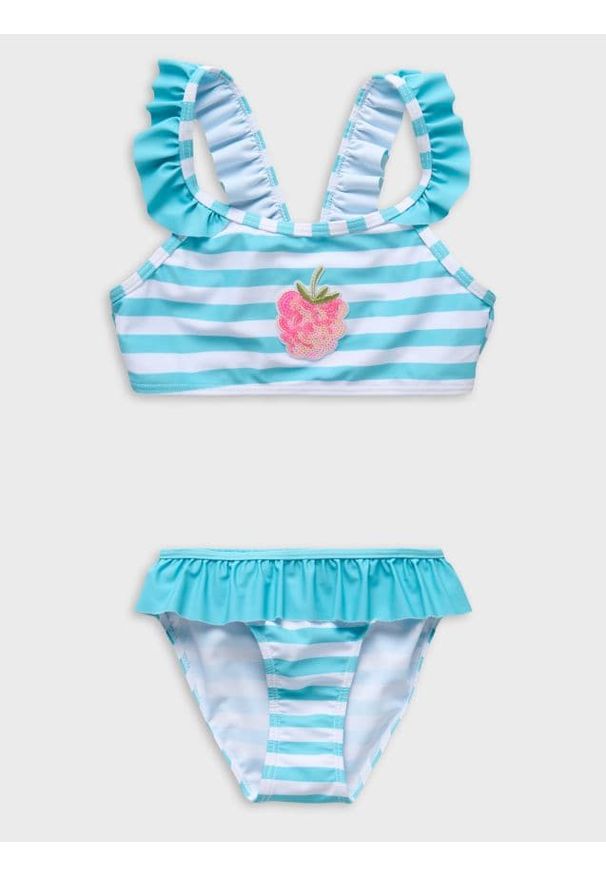 Sinsay - Strój kąpielowy dwuczęściowy z falbankami - wielobarwny