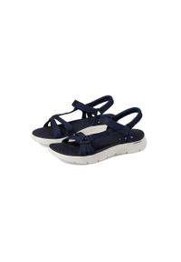 skechers - Sandały Go Walk Flex Sandal - Sublime Rozmiar 38 - 141451-NVY Niebieski. Okazja: na plażę. Zapięcie: pasek. Kolor: niebieski. Materiał: tkanina. Styl: sportowy, elegancki