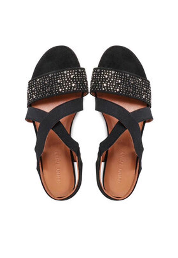 Jenny Fairy Sandały WS21128-05 Czarny. Kolor: czarny. Materiał: materiał