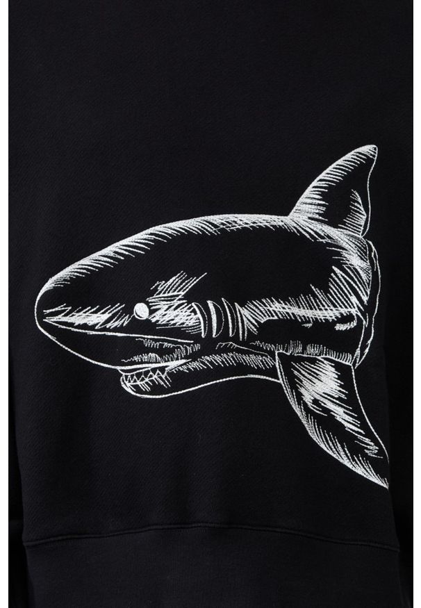PALM ANGELS Czarna męska bluza Split Shark Crew, Rozmiar L. Kolor: czarny