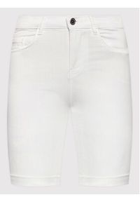 only - ONLY Szorty jeansowe Rain 15176847 Biały Slim Fit. Kolor: biały. Materiał: wiskoza, jeans