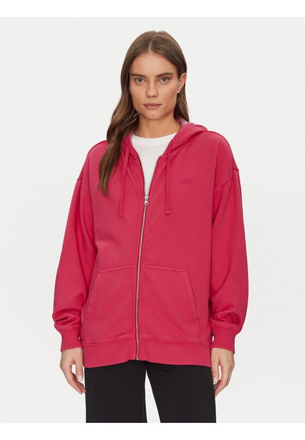 Vans Bluza VN000GGBC9L1 Różowy Oversize. Kolor: różowy. Materiał: syntetyk