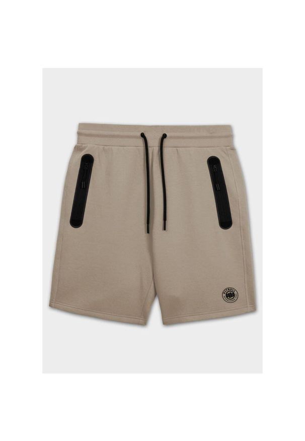 PITBULL - Szorty dresowe Pitbull męskie DOGWOOD. Kolor: beżowy. Materiał: dresówka. Sport: fitness