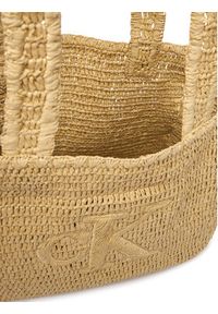 Calvin Klein Torebka Bold Ck Raffia Medium Tote LV04F3447G Beżowy. Kolor: beżowy #3