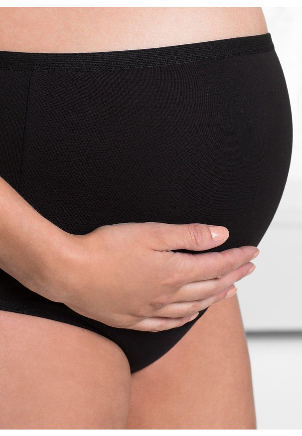 bonprix - Figi ciążowe z bawełny organicznej (2 pary). Stan: podwyższony. Kolekcja: moda ciążowa. Kolor: biały. Materiał: bawełna