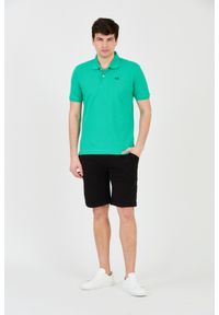 La Martina - LA MARTINA Zielone męskie polo z małym logo, Rozmiar XL. Typ kołnierza: polo. Kolor: zielony #6