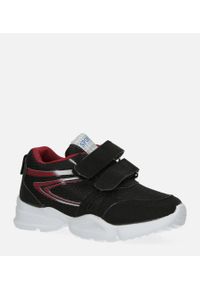 Casu - Czarne buty sportowe na rzepy casu 002. Zapięcie: rzepy. Kolor: czarny, wielokolorowy, czerwony #1