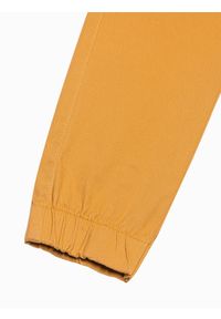 Ombre Clothing - Spodnie męskie joggery P1026 - musztardowe - XXL. Kolor: żółty. Materiał: bawełna, elastan #7