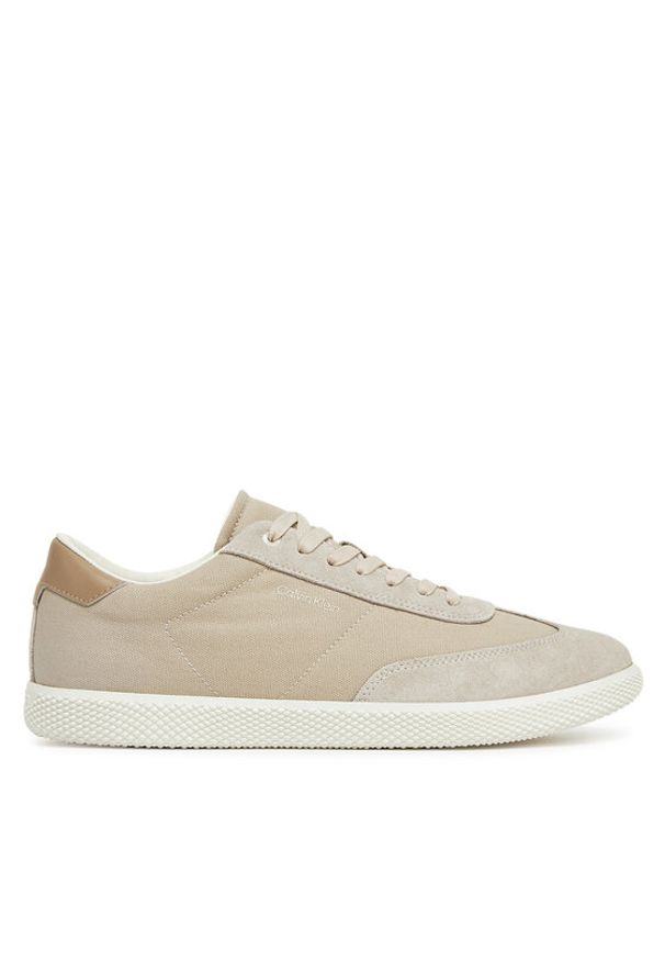 Calvin Klein Sneakersy Low Top Lace Up Cv Mix HM0HM01724 Beżowy. Kolor: beżowy. Materiał: materiał