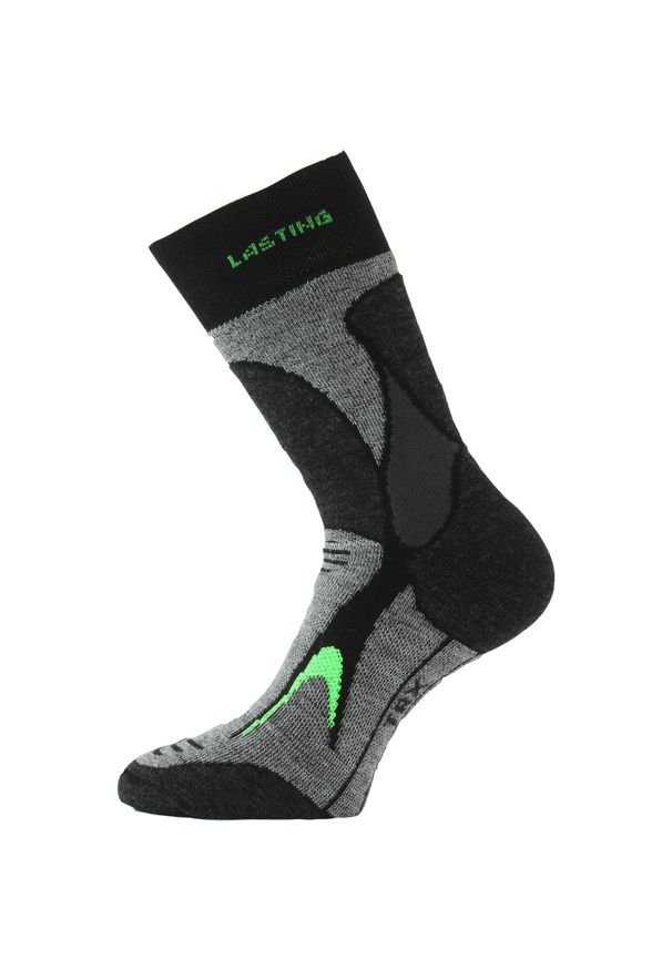 LASTING - Skarpety trekkingowe Lasting TRX 906 Merino. Kolor: wielokolorowy, czarny, zielony. Materiał: wełna. Sport: narciarstwo