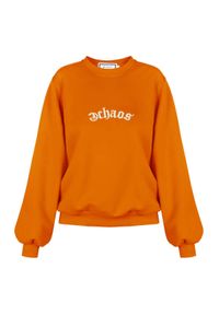 CHAOS BY MARTA BOLIGLOVA - Pomarańczowa bluza dresowa z logo. Kolor: pomarańczowy. Materiał: dresówka
