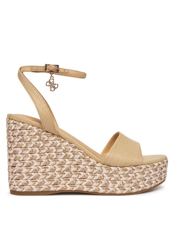 Guess Sandały FLJERL ELE04 Beżowy. Kolor: beżowy. Materiał: skóra
