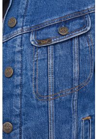 Lee Kurtka jeansowa damska przejściowa. Okazja: na co dzień. Kolor: niebieski. Materiał: jeans. Styl: casual #3