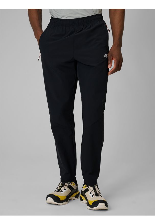 4f - 4F Spodnie trekkingowe szybkoschnące męskie - szare S. Kolor: czarny. Materiał: materiał. Długość: długie. Sport: turystyka piesza