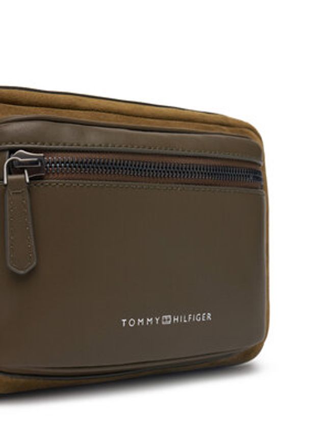 TOMMY HILFIGER - Tommy Hilfiger Saszetka Th Casual Suede Camera Bag AM0AM13231 Zielony. Kolor: zielony. Materiał: zamsz, skóra