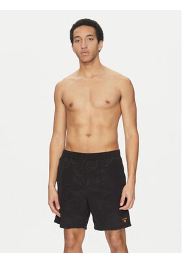 Guess Szorty materiałowe F5GT13 WH1D2 Czarny Regular Fit. Kolor: czarny. Materiał: syntetyk