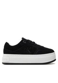 Calvin Klein Jeans Sneakersy Bold Platf Laceup Low Mg Suede YW0YW01575 Czarny. Kolor: czarny. Materiał: zamsz, skóra