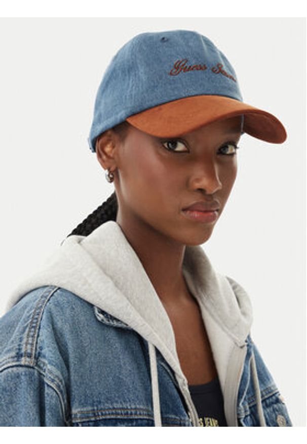 Guess Jeans Czapka z daszkiem CEO-GJ-U3-001-SS26 Niebieski. Kolor: niebieski. Materiał: bawełna