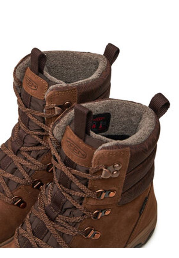 keen - Keen Trekkingi Greta Waterproof 1027717 Brązowy. Kolor: brązowy. Materiał: skóra