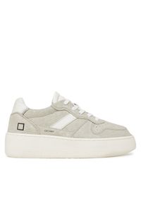 D.A.T.E. Sneakersy Court W421-CP-HA Beżowy. Kolor: beżowy. Materiał: zamsz, skóra #1