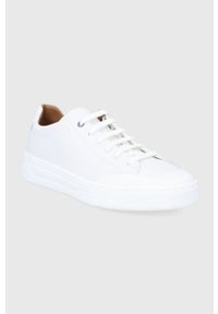 BOSS - Boss Buty skórzane Baltimore kolor biały. Nosek buta: okrągły. Zapięcie: sznurówki. Kolor: biały. Materiał: skóra