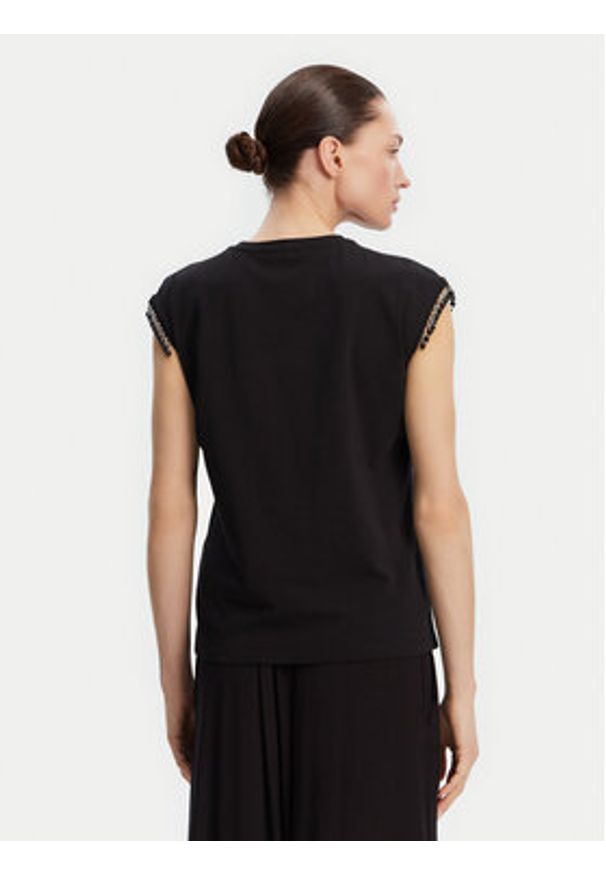 Liu Jo Bluzka WA5158 J5003 Czarny Regular Fit. Kolor: czarny. Materiał: bawełna