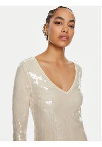 ROTATE Bluzka Georgia 112912857 Écru Regular Fit. Materiał: syntetyk #4