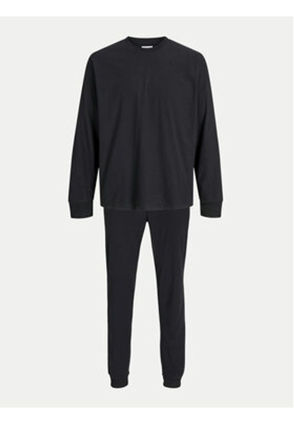 Jack & Jones Piżama Solid 12268536 Czarny Loose Fit. Kolor: czarny. Materiał: syntetyk