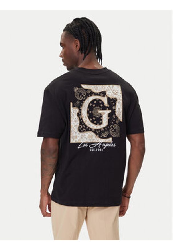 Guess T-Shirt M5BI16 I3Z14 Czarny Relaxed Fit. Kolor: czarny. Materiał: bawełna