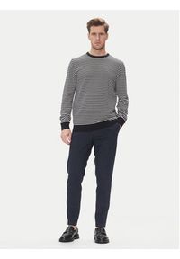 Bugatti Sweter 7400 75513C Granatowy Regular Fit. Kolor: niebieski. Materiał: bawełna #2