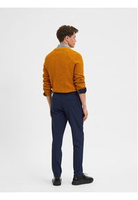 Selected Homme Spodnie materiałowe 16085270 Granatowy Slim Fit. Kolor: niebieski. Materiał: materiał