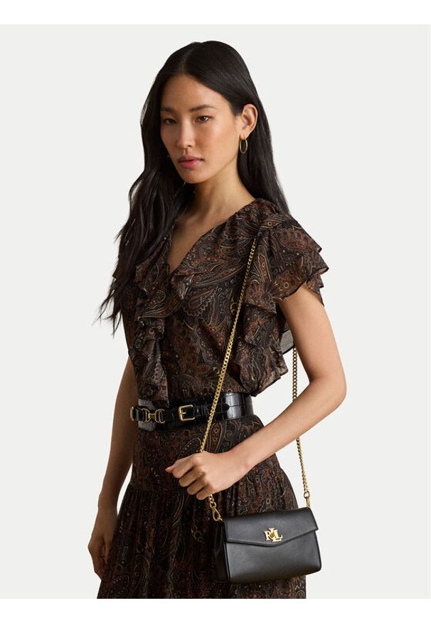 Lauren Ralph Lauren - LAUREN RALPH LAUREN Torebka 432P11743002 Czarny. Kolor: czarny. Materiał: skórzane