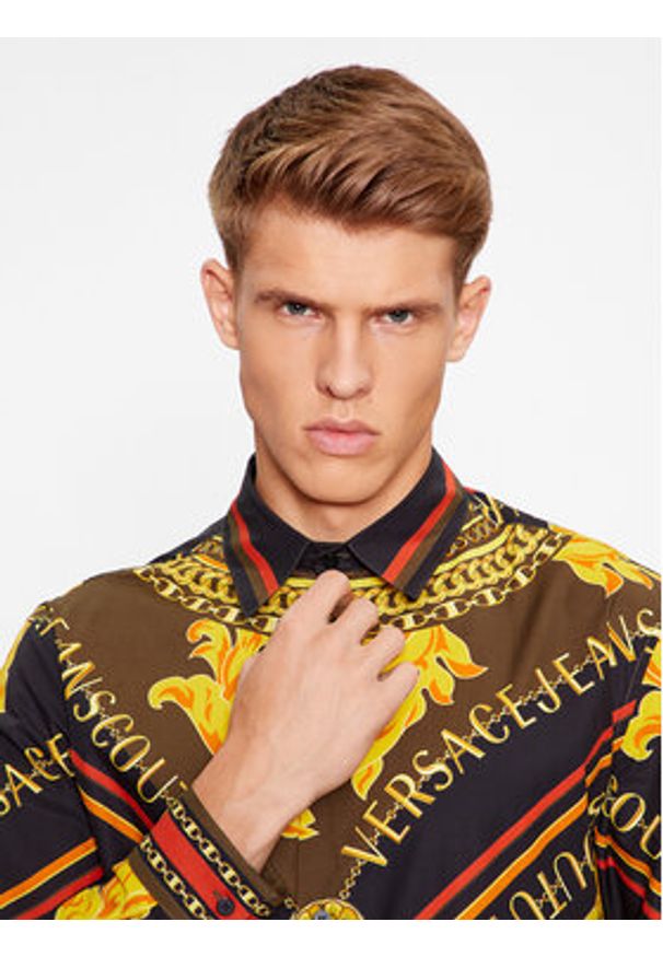 Versace Jeans Couture Koszula 75GAL2RF Kolorowy Regular Fit. Materiał: bawełna. Wzór: kolorowy