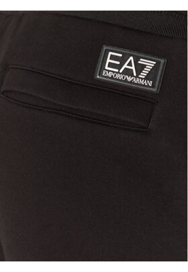 EA7 Emporio Armani Spodnie dresowe 7M000144 AF13538 UC001 Czarny Regular Fit. Kolor: czarny. Materiał: syntetyk, bawełna