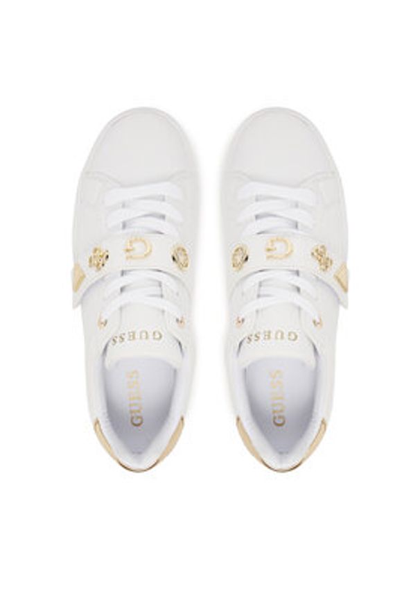Guess Sneakersy 175399 Biały. Kolor: biały. Materiał: skóra