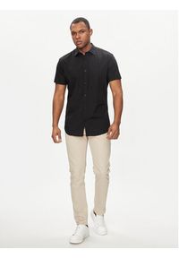Jack & Jones - Jack&Jones Koszula Joe 12195062 Czarny Slim Fit. Kolor: czarny. Materiał: bawełna, syntetyk #4