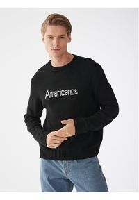 Americanos Sweter Nevado Czarny Regular Fit. Kolor: czarny. Materiał: syntetyk #1