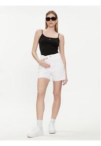 Tommy Jeans Szorty jeansowe DW0DW17636 Biały Mom Fit. Kolor: biały. Materiał: bawełna #5