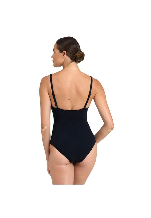 Arena Bodylift Isabel X-back Strój Kąpielowy - Czarno-Fioletowy – Rozmiar 34. Kolor: czarny
